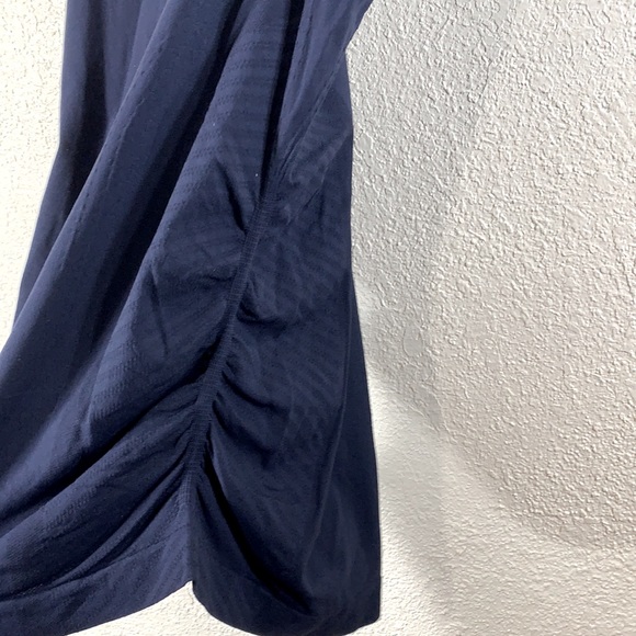 Athleta Navy Blue M Athletic Tank Top Maternity Ruched Sides Stretchy Pull Over - Picture 6 of 9